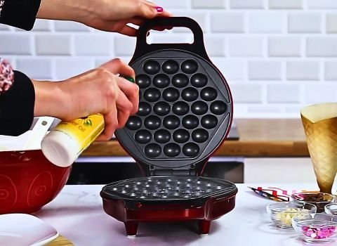 Preheat the Bubble Waffle Maker