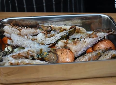 Roast the Lobster and Vegetables