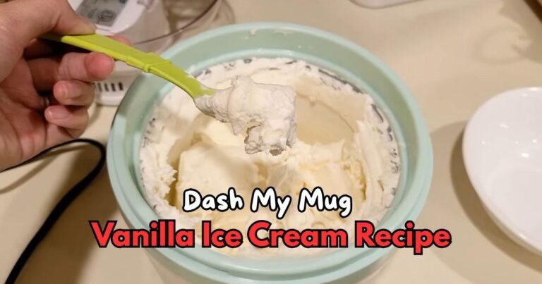 Dash My Mug Vanilla Ice Cream Recipe
